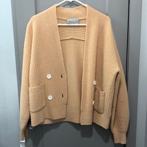 Everlane Felted Merino Double Breasted Cardigan - size small